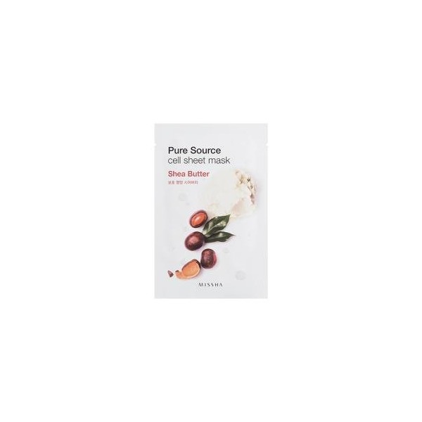 MISSHA Pure Source Cell Sheet Mask (Shea Butter), Pack of
