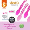 Vital Baby 492015-05 Learners' Spoons Flexible Set of 5 Pink
