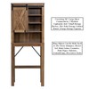 Rustic Brown Over The Toilet Bathroom Storage Cabinet with Sliding