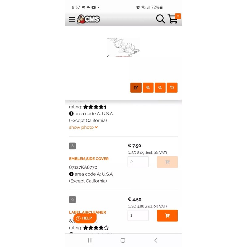 Honda 82 XL100 Side Cover Decal