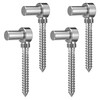 4 Pcs Stainless Steel Gate Hinges for Farm Wooden Fences,