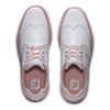 FootJoy Women's Traditions Shield Tip Golf Shoe, White/White/Pink, 8