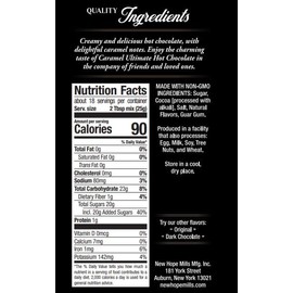 Ultimate Hot Chocolate, By NEW HOPE MILLS, NON-GMO, 16oz, Vegan (Ultimate Caramel)