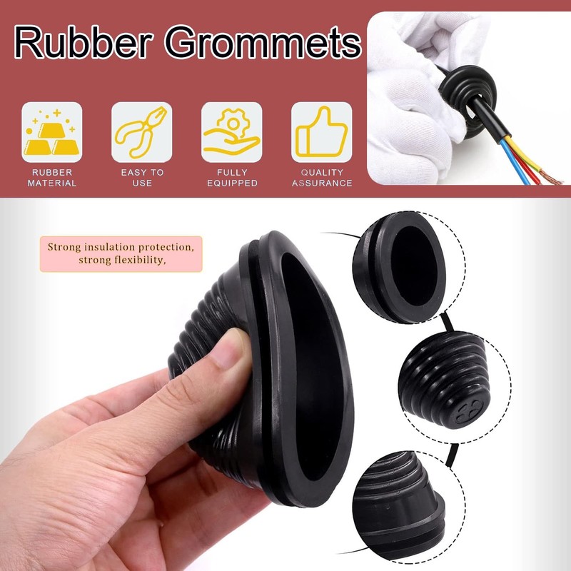 TA-VIGOR 4Pcs Conical Rubber Grommet Mount Dia 35mm Drill Hole