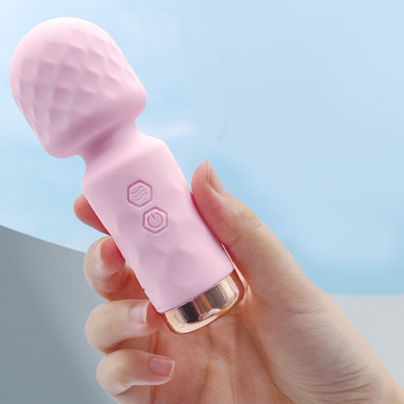 Electric Handheld Massager Rechargeable Home Portable Safe Flexible 10 Frequencies