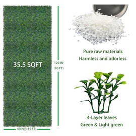 ODTORY Artificial Ivy Privacy Fence Wall Screen,40X120 in(33.5 sqft) UV-Anti Faux Boxwood Roll Panels Greenery Backdrop Ivy Vine Leaf Hedges Fence Panels for Indoor Outdoor Green Wall Decor