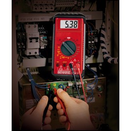 Benning 044028"MM 2" Digital Multimeter, Red/Black