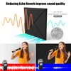 Sonicism 12 Pack X-Lined Acoustic Panels with Self-Adhesive, 12" X