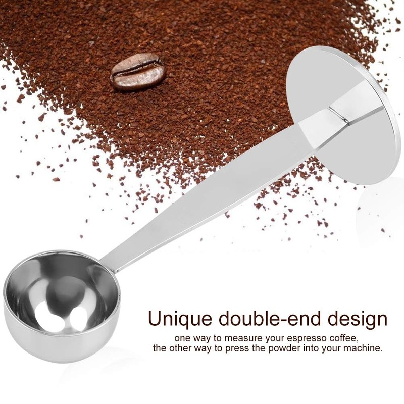 Cucharas de café Acero inoxidable, 2 en 1 Tamping Cuchara