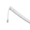 sourcing map Telephone Handgerät Kabel 4P4C 22.97Ft Coiled Cable for