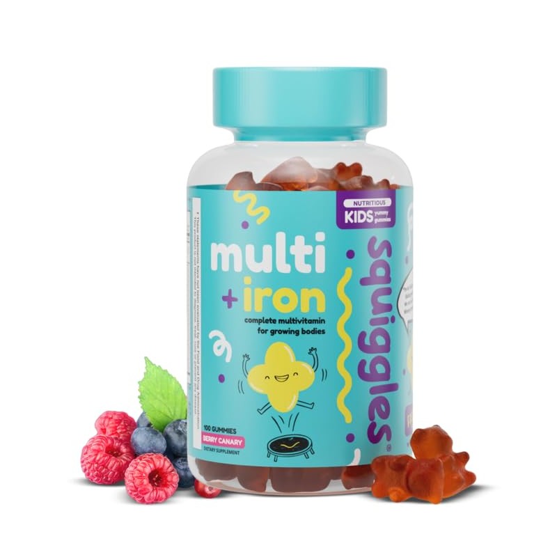 Squiggles Squiggles Sniffle Berries (100 Count) + Multivitamin Iron Gummies
