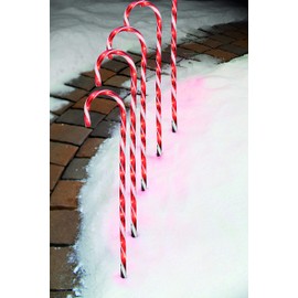 Tupkee Pre-Lit Candy Cane Decorations -Pathway Christmas Lights, 26-Inches (66 cm), Set of 5 , Outdoor Christmas Decorations Yard Candycane Lights - 2 Pack (Total 10 Lights)