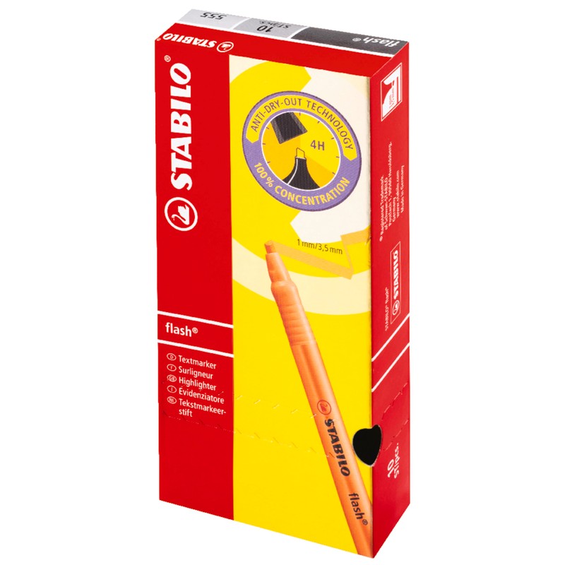 Highlighter - STABILO flash - Box of 10 - Green