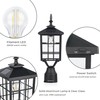 Kemeco ST4224Q-A Solar Post Light Outdoor, Landscape Led Squared Frame