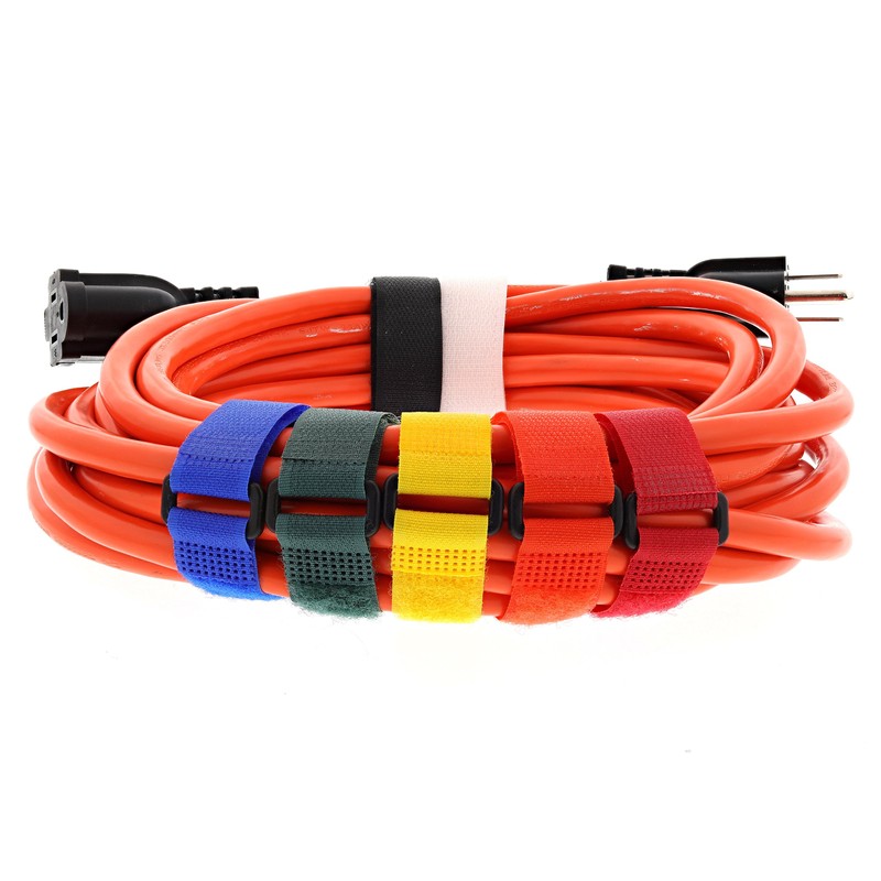 8 Inch Orange Cinch Strap with Eyelet - 5 Pack