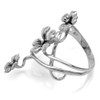 Silvershake 40mm Long 925 Sterling Silver 3 Flowers Ring Size