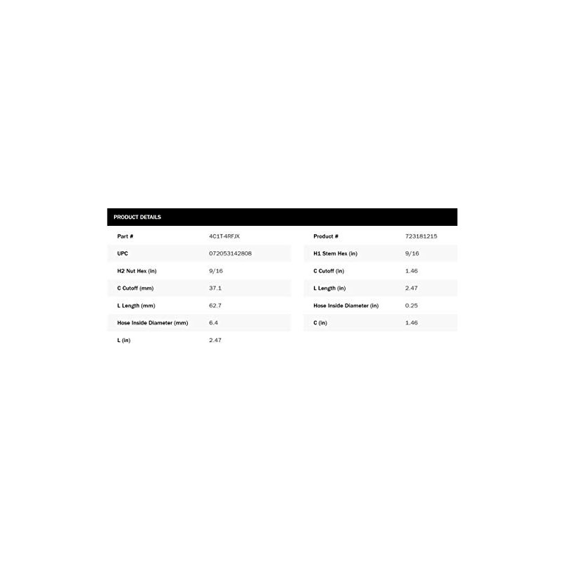 Gates (G27170-0404) 4C1T-4RFJX Field Attachable Type T for G1 Hose,