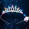 DRESBE Light Up Rhinestone Tiaras LED Crystal Crown Headband Princess