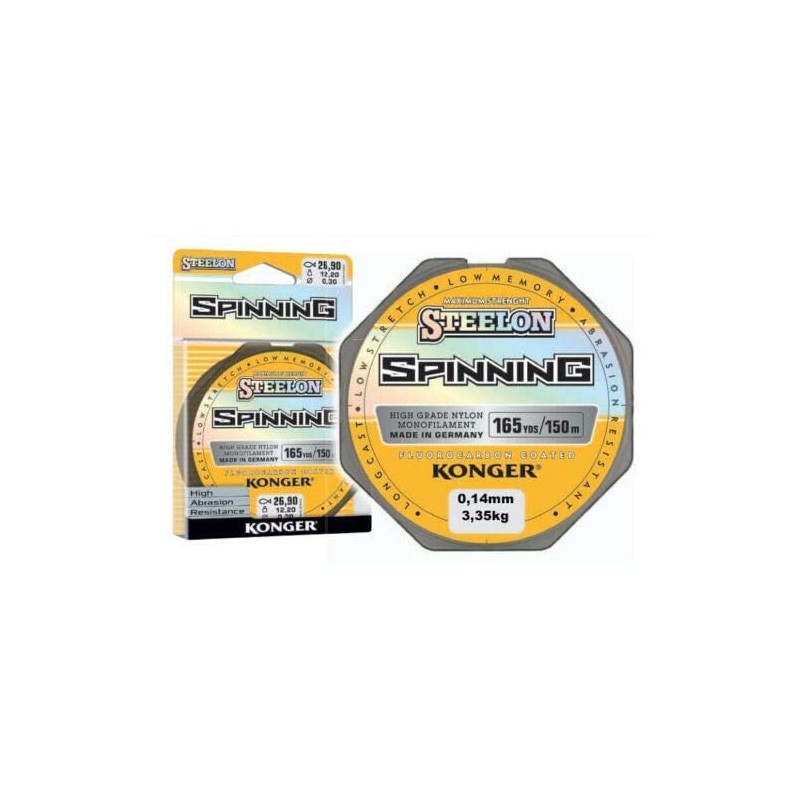 Konger Steelon Spinning Fishing Line Fluorocarbon Coated 0.12-0.30 mm/150 m