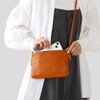 [ANON] Anon SL-G-1729 Goat Leather Horizontal Shoulder Bag (Women's, Cross-body