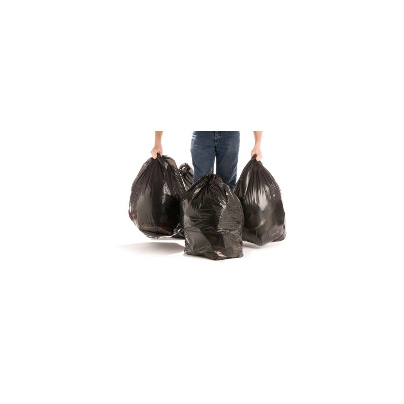 60 Gallon Garbage Bags Black Heavy Duty (1.5 Mil) 100/case