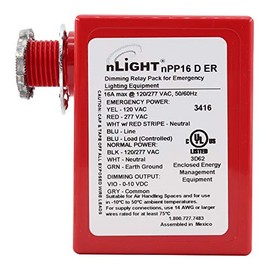 Sensor Switch NPP16-D-ER nLIGHT Emergency Dimming Power Pack, 120/277V
