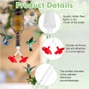 3 Pcs Floral Hummingbird Feeder Tubes and Stoppers Sets, Dual-Port