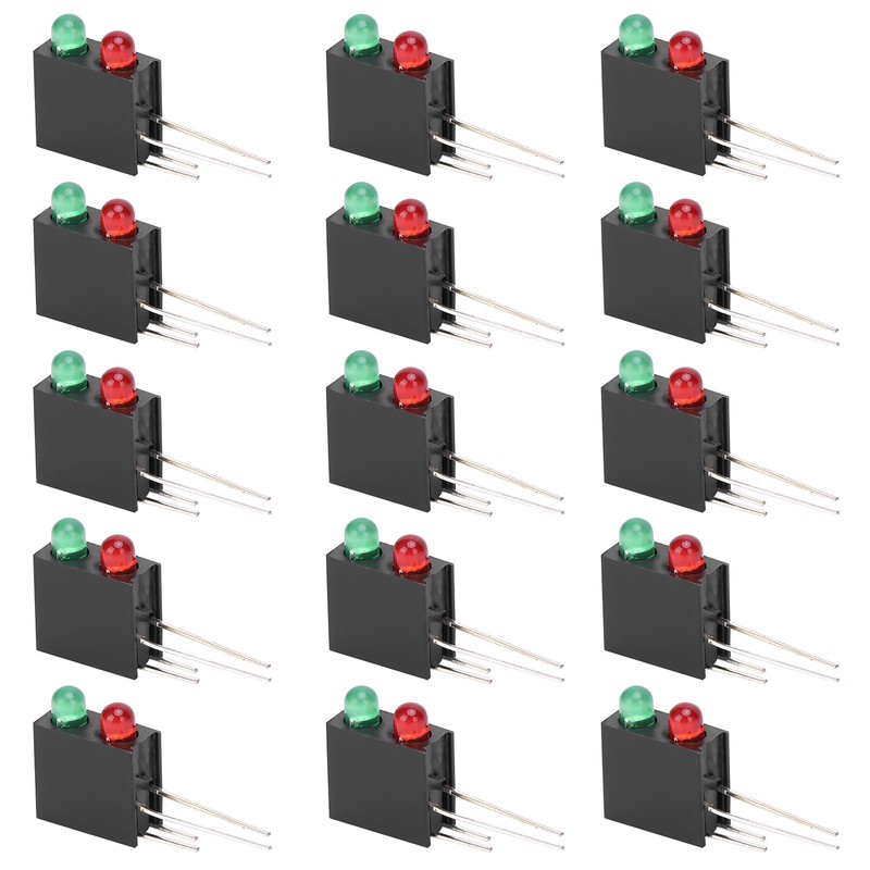 100Pcs LED Plastic Holder DualHole Black Square 90 Degree Curved