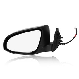 PM Auto Left Driver Side Mirror, Power Non-Heated Paintable Manual Folding View Mirror Replacement For 2012-2014 Toyota Camry