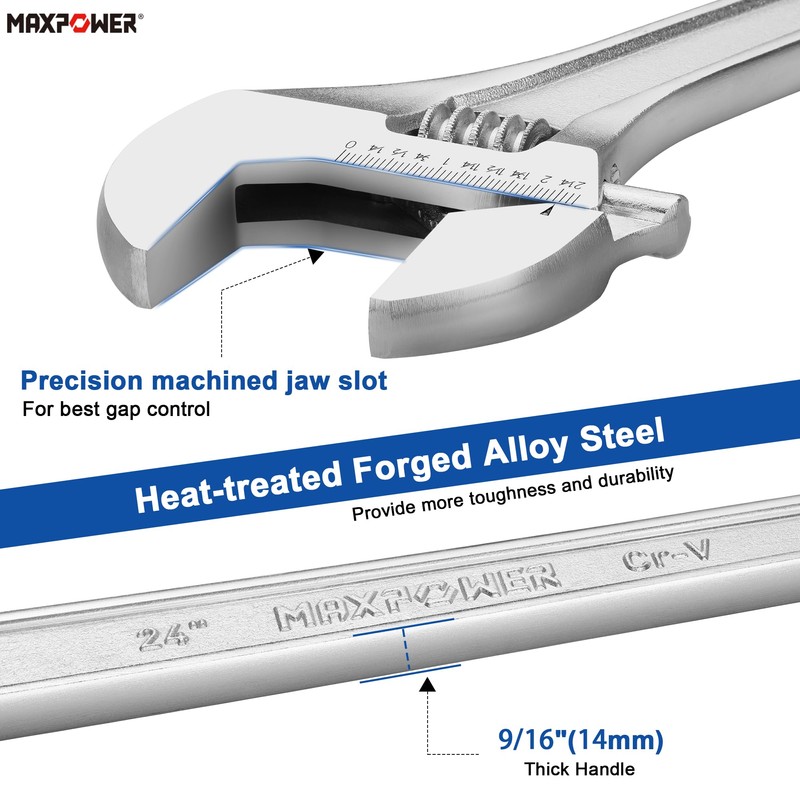 MAXPOWER 24 inch Adjustable Wrench