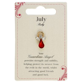 Guardian Angel July Birthstone Angel Pin With Gem Stone Sentimental Gift Idea