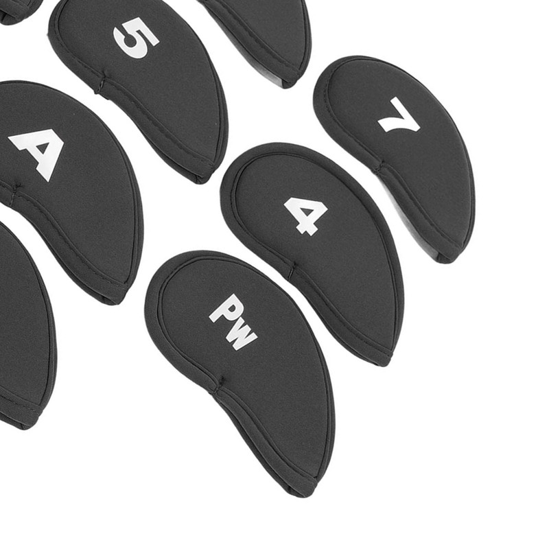 10Pcs Golf Iron Covers Set Clear Numbers Soft Protective Golf