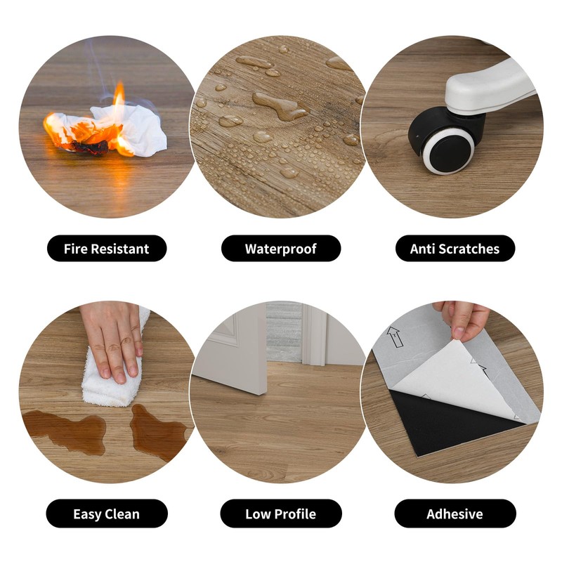 MULGREAT Peel and Stick Tile, 54 Sq.Ft 2mm Thicken Vinyl