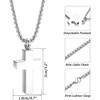 MILACOLATO 2 Pcs Urn Necklaces for Ashes Cremation Memorial Stainless