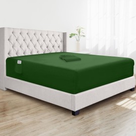 Elegant Comfort Super Soft 1-Piece Single Extra Deep Pocket 1500 Premium Hotel Quality Microfiber Fitted Sheet for High Mattress up to 21" inch with Double Sided Smart Pockets, King, Hunter Green