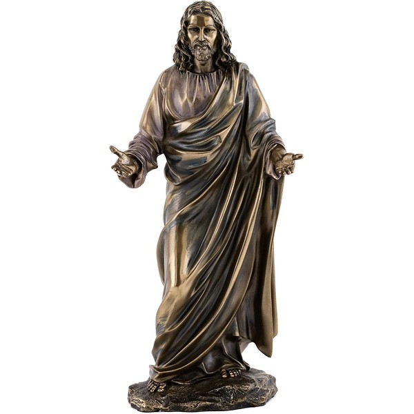 Top Collection Jesus Statue - Son of God Sculpture in Premium Cold Cast Bronze- 11.25-Inch Collectible Lord of All Savior Figurine
