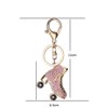 liuduo Roller Skates Shoe Keychain Crystal Bag Key Fob Titolare