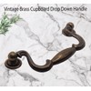 Universal Hardware Vintage Cabinet Brass Handle Drawer Drop Swan Neck