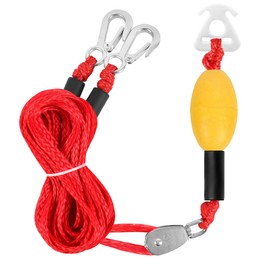 Heavy Duty Floating Tow Rope with Float Ball - Premium Watersports Towable Tubes for Boating, Water Skis, and Wakeboards (Red, 24FT- with Foat Ball)