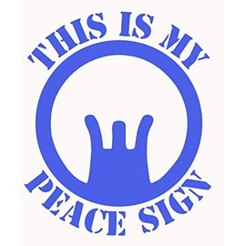 2 Pack - This is My Peace Sign - 2nd Amendment - Decal Vinyl Sticker Graphics for Car Truck SUV Van Wall Window Laptop - 4.6" W X 5.5" H Blue HGC3069.04