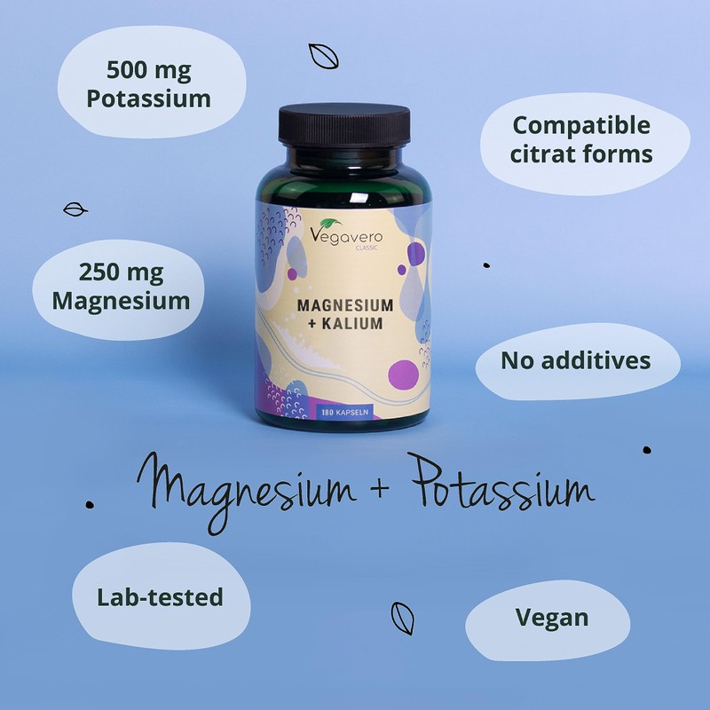 Vegavero Magnesium + Potassium | High Strength Citrate Forms |