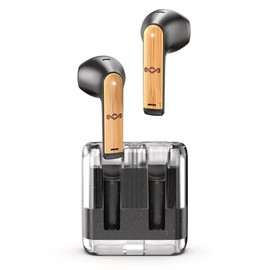 House of Marley Zion True Wireless Earbuds, 16-Hr Total Playtime, Quick Charge, Eco-Friendly Design with Recycled Plastics & Sustainable BambooRecyclable Packaging (Signature Black)