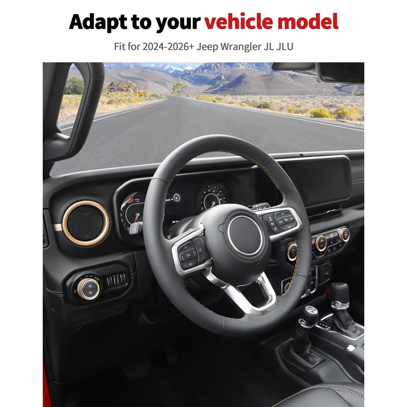 JWWY Dashboard Air Vent Trim Ring Set Fit for 2024-2026+