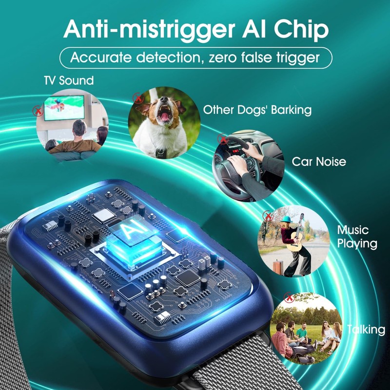 Bark Collar for Small Dogs, Anti Barking Collar, No Bark