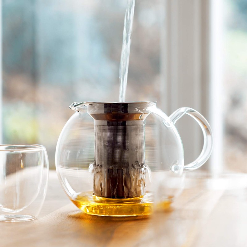 Bodum 1801-16 ASSAM Tea Press , Permanent Filter, Glass Handle,