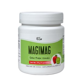 FS LAB MagiMag Fresa Limón - Citrato de Magnesio en Polvo de Natural Slim Frank Suarez - Con Colágeno Endulzado con Stevia, para Relajarse y Dormir Mejor - 250 gr