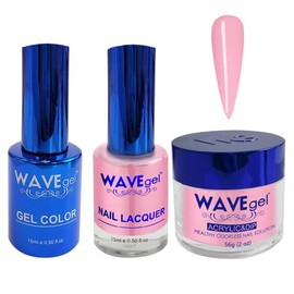 WAVEGEL Soak-Off Gel, Nail Lacquer & Acrylic/Dip Powder Matching Set - Royal Collection - #020 Heaven Sent