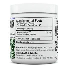 Revgenetics Polvo Nad Avanzado 25g 147 Porciones                                                                                                      