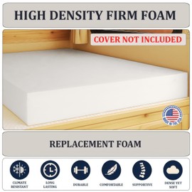 Foamma 3" x 28" x 72" High Density RV Bunk Mattress Replacement, Firm, Durable, Premium Comfort, USA Made, No Cover