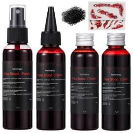 Namonppy 4 x 60 ml Halloween Artificial Blood Washable for Halloween